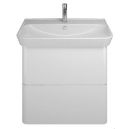 Тумба с раковиной Burgbad Iveo SFEY080F2833G0169C0001*1 80 с подсветкой тумбы, белый глянец