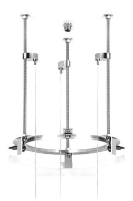 Комплект крепежей Gessi Minimali Tondo (40451#238) сталь матовая