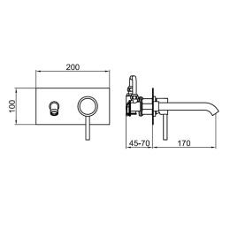 Фото Смеситель для раковины Webert Elio EL830606015