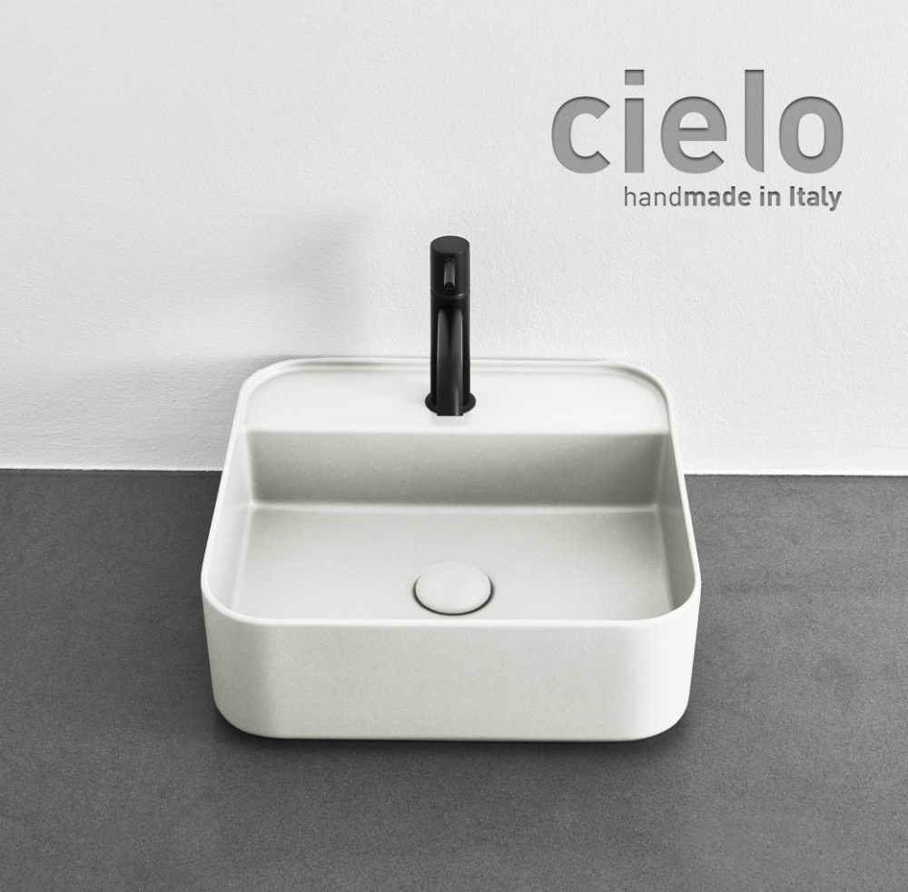 Ceramica CIELO Shui Comfort SHCOLAQF TL - Раковина для ванной комнаты 44*43 см, подвесная - накладна