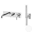 Смеситель для ванны Remer Metrica MC53D2WBBO, белый матовый