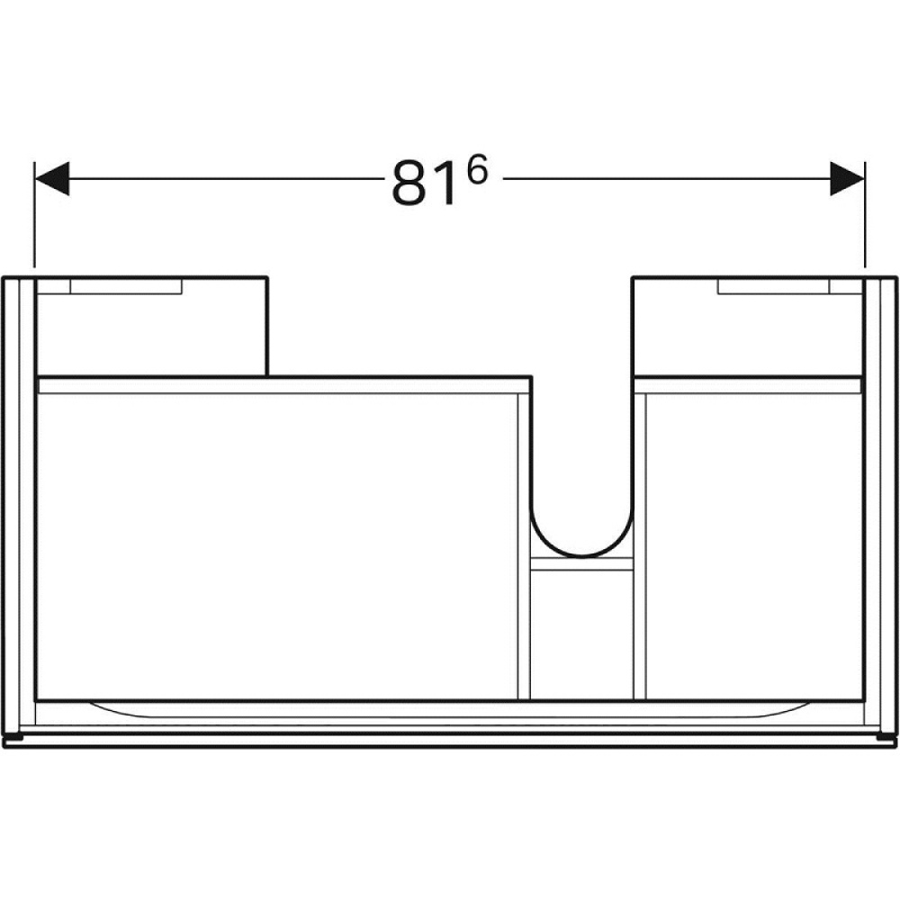 Geberit Xeno2 500.513.43.1 Тумба для раковины, с ящиками выдвижными