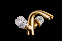 Смеситель для умывальника Boheme Crystal (311-CRST) бронза