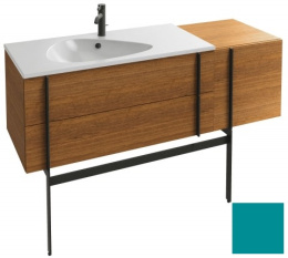 Тумба под раковину Jacob Delafon Nouvelle Vague 145 EB3037RU-G78, 3 ящика, с выступом, цвет - бирюзо