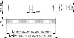 Душевой лоток AlcaPlast (APZ2001-650)