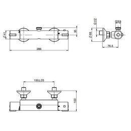 Термостат для душа F4075/3CR FIMA Carlo Frattini FIMATHERM