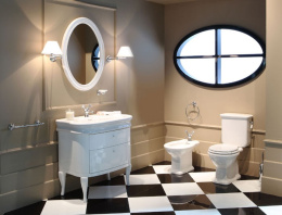 Фото Зеркало Simas Lante LAS1 tortora овальное, цвет тортора глянцевый