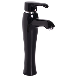 Фото MELANA Смеситель д/ум MLN-F-001CBK керамический, однорычажный, черный, высокий