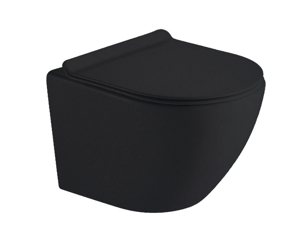 Фото Унитаз Timo Kulo TK-403МВ подвесной Черный матовый с сиденьем Микролифт