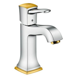 Смеситель для раковины 31301090 Hansgrohe Metropol Classic (хром, золото)