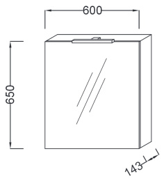 Фото Зеркальный шкаф Jacob Delafon Rythmik 60 см, EB795D-R3 цвет малиновый