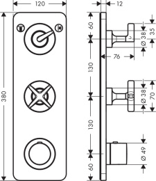 Hansgrohe Axor Citterio E 36703000 Термостат (хром)