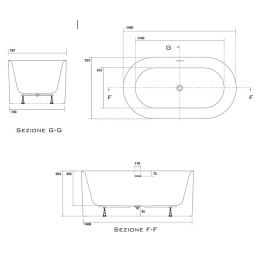 Фото Акриловая ванна 145x78 Kerasan (535001), овальная