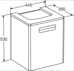 Фото Тумба под раковину Roca Gap (ZRU9302880) белый, глянцевый
