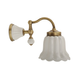 Фото Migliore Olivia 17442 Светильник настенный, плафон керамика белая, бронза