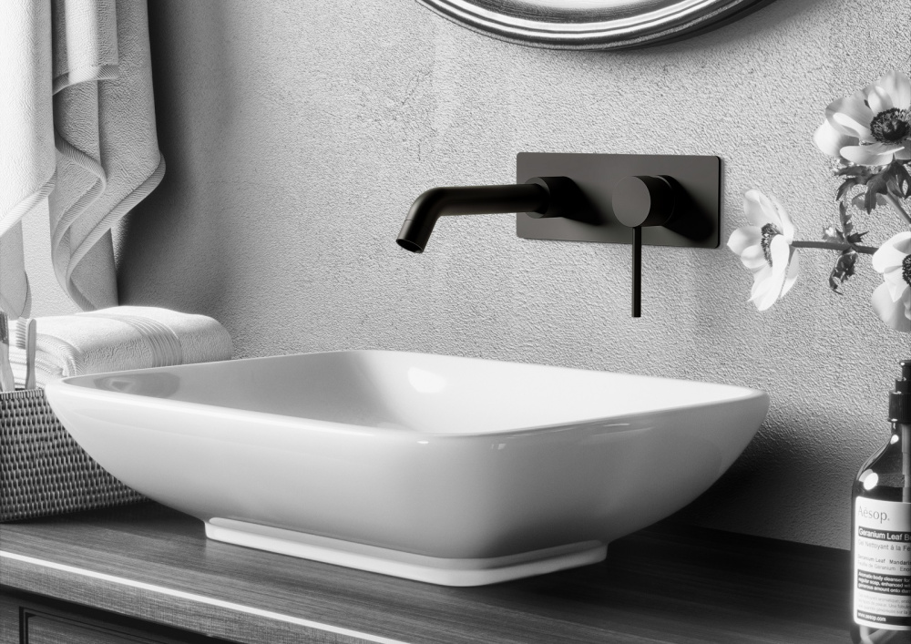 Фото Смеситель для раковины встроенный Timo Saona 2371/03SM черный