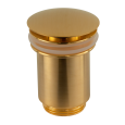 Донный клапан с переливом 1”1/4 Remer 905CC114BG, золото брашированное