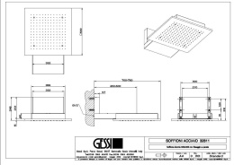Фото Верхний душ Gessi Minimali Quadro (32811#238) сталь полированная