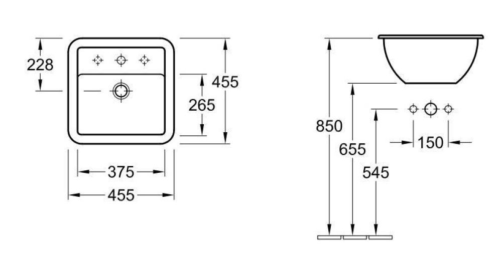 Фото Раковина встраиваемая 515640R2 VILLEROY&BOCH Loop Friends