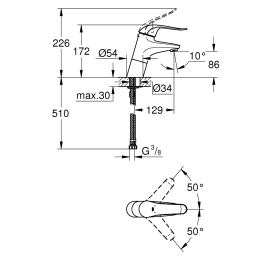 Grohe Euroeco Special 32765000 Смеситель для раковины, безопасный
