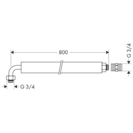 Гибкая подсоединительная труба Hansgrohe (58192000)