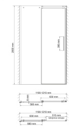 Душевая дверь WasserKRAFT Dinkel 58R05 120*200 см