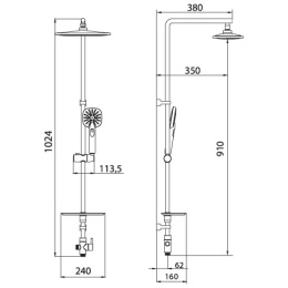 Душевой гарнитур Lemark (LM8805C) хром