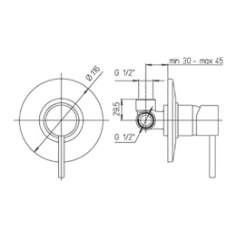 Фото Смеситель для душа Paini Cox 78CR690 хром