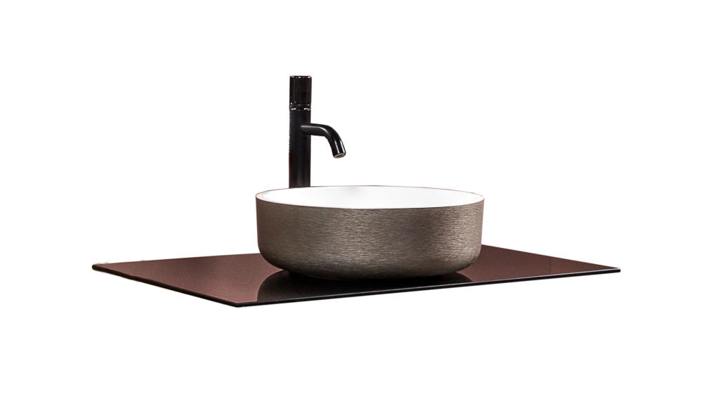 Фото Armadi Art 853-080-B Столешница стекло 80см прямая BLACK