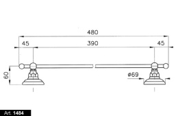 Держатель для полотенец Nicolazzi Classica 1484 CR, хром