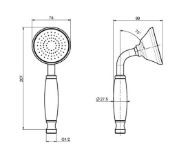Ручной душ F2059CR FIMA Carlo Frattini