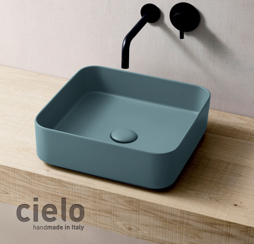 Ceramica CIELO Shui Comfort SHCOLAQ40 PL - Раковина накладная на столешницу 40 * 40 см (Polvere)