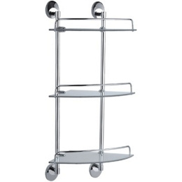 Фото Полка стеклянная 3-яруснаяс круглыми ножками Haiba HB1607-3