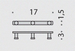 Крючок тройной Colombo Time W4257.CR хром