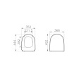 Сиденье для унитаза VitrA Sento (Сенто) 130-003-009 круглое белое дюропласт с микролифтом