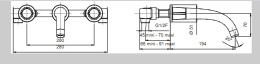Смеситель Jacob Delafon ELEVATION E18872-CP настенный