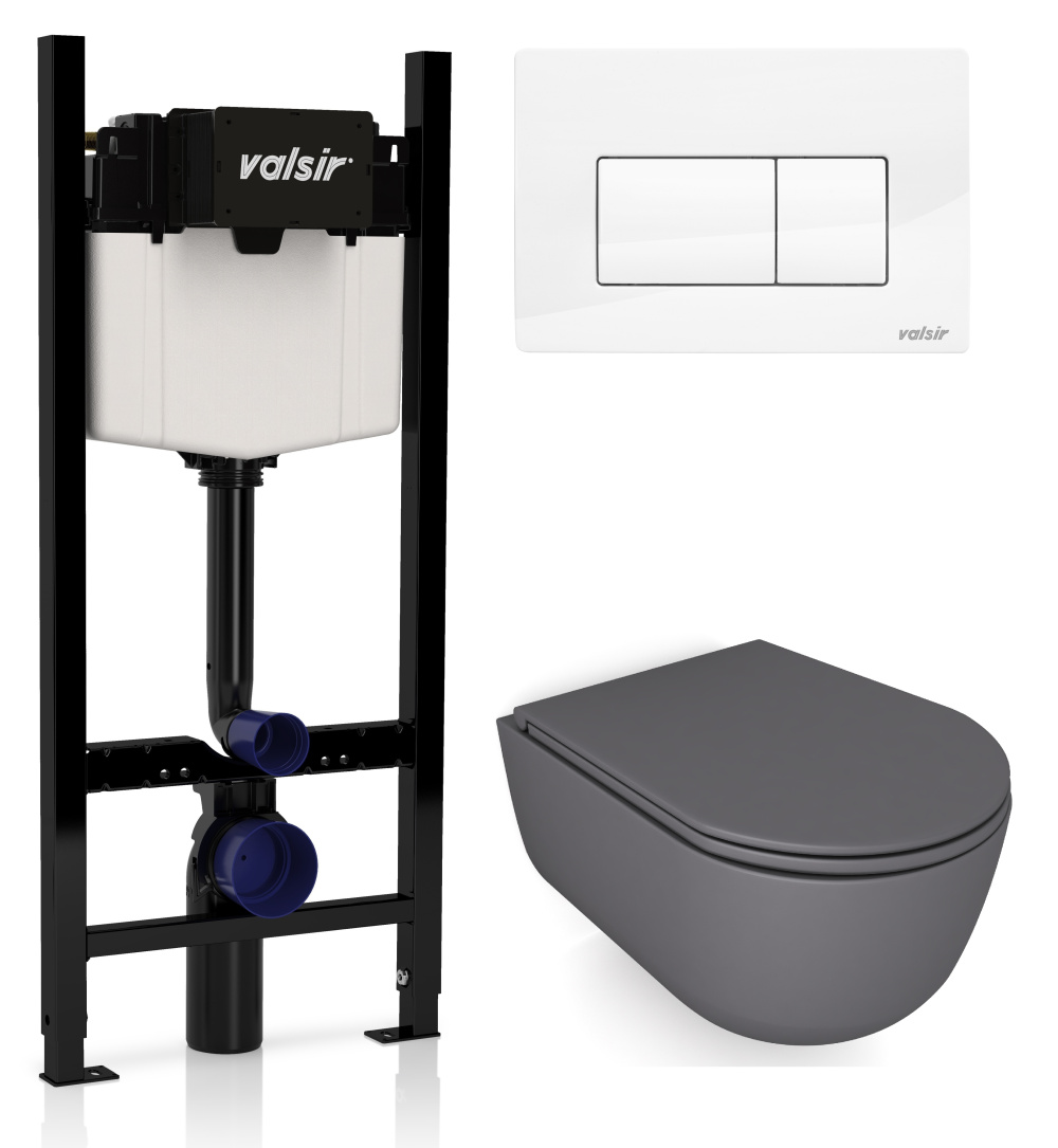 Фото KIT VSWG 7334GM Std P1 Комплект инсталляции 4 в 1, WINNER S BLOCK VS0853202, унитаз DREAM 7334GM, кр