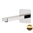 Излив настенный 19 см Remer Slash 91SLBG, золото брашированное