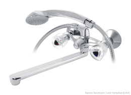 Фото Смеситель для ванны/раковины Хром, плоский излив 330 мм Варион 1014142