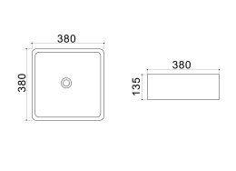 Раковина накладная Azario  (AZ4566) Белый