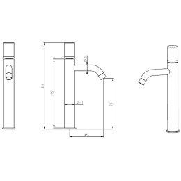 Фото Смеситель для умывальника Boheme Stick (122-G-MR-WHITE)