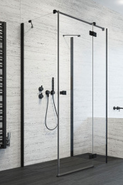 Дверь душевого уголка Radaway Essenza New KDJ+S 80 L профиль Черный стекло прозрачное 385021-54-01L