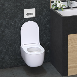 Фото Инсталляция для унитаза Berges Novum 040237 кнопка D7, белая/кнопка хром