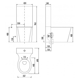 Бачок для унитаза Creavit Amorf AF410.00000