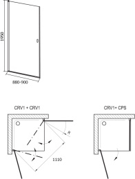 Фото Душевой уголок Ravak Chrome (1QV70C01Z1), хром