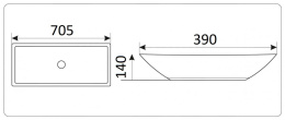 Умывальник CeramaLux 9122