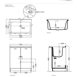 Раковина Kerasan Aquadom 029301*0, 75 x 50 см, без отверстия, без тумбы и сифона 7535, белый