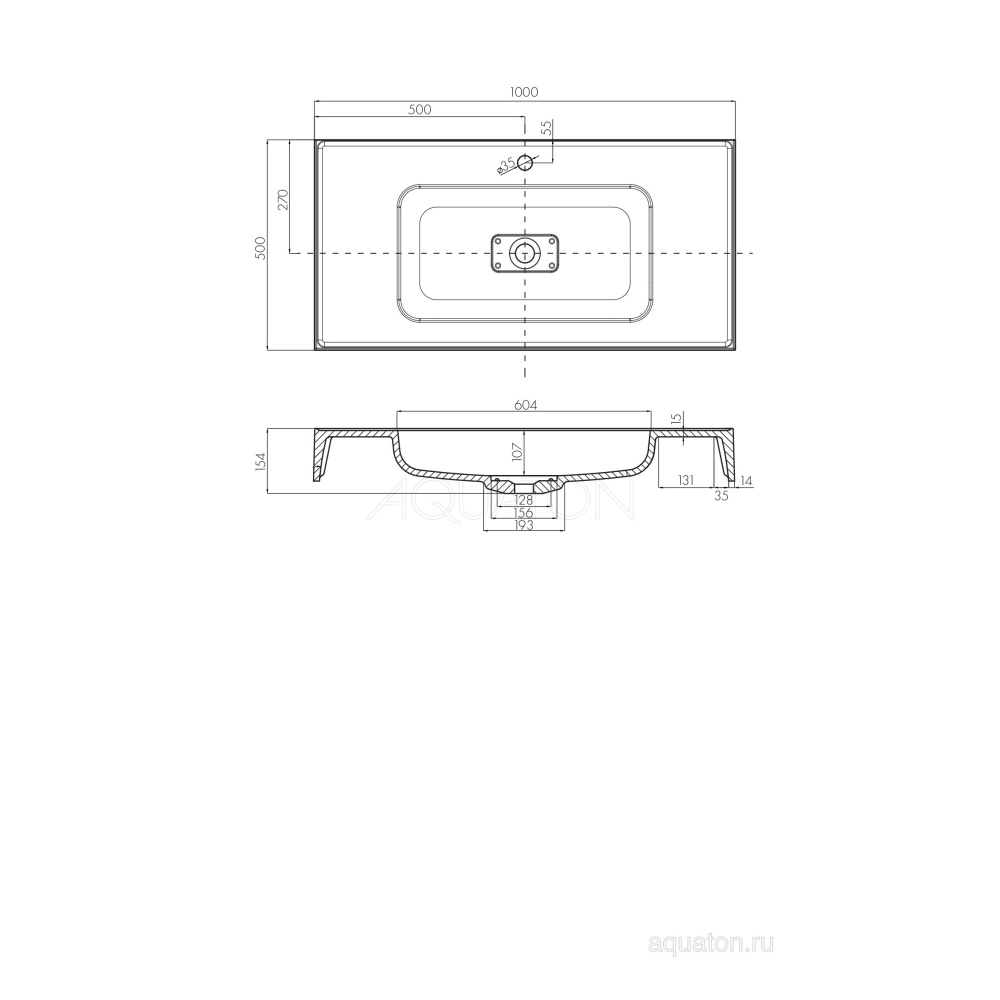 Раковина Aquaton Ричмонд 100 1A70603KRD010