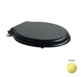 Фото Сиденье с крышкой для унитаза Globo Paestum (PS24RN) Дуб (мореный), Золото