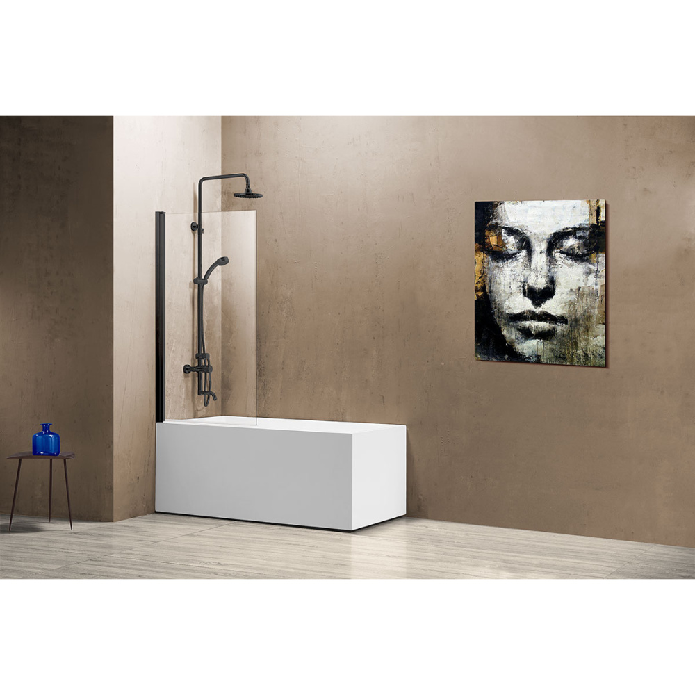 Душевая шторка на ванну Vincea VSB (VSB-11800CLB) черный